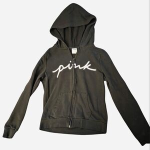 Victoria's Secret Black Zip-Up Hoodie